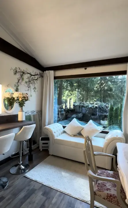 The waterfall, seen from the Bridal Ready Room