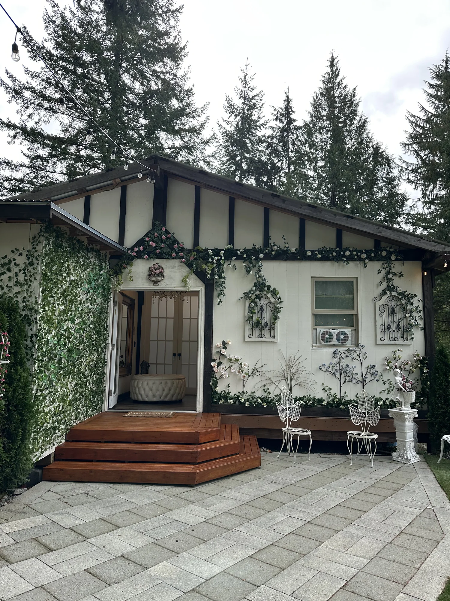 The Bridal Garden, looking through the open door into the Bridal Ready Room
